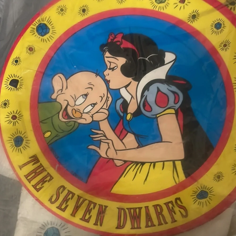 Vintage Disney Snow White Birthday Party Pack Plates cup table cloth NEW
